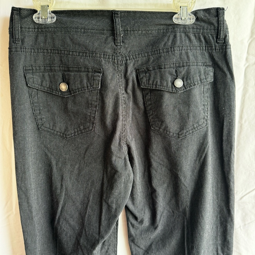Kim Rogers Black and Grey Pinstripe Pants Jeans Cotton - Picture 6 of 12